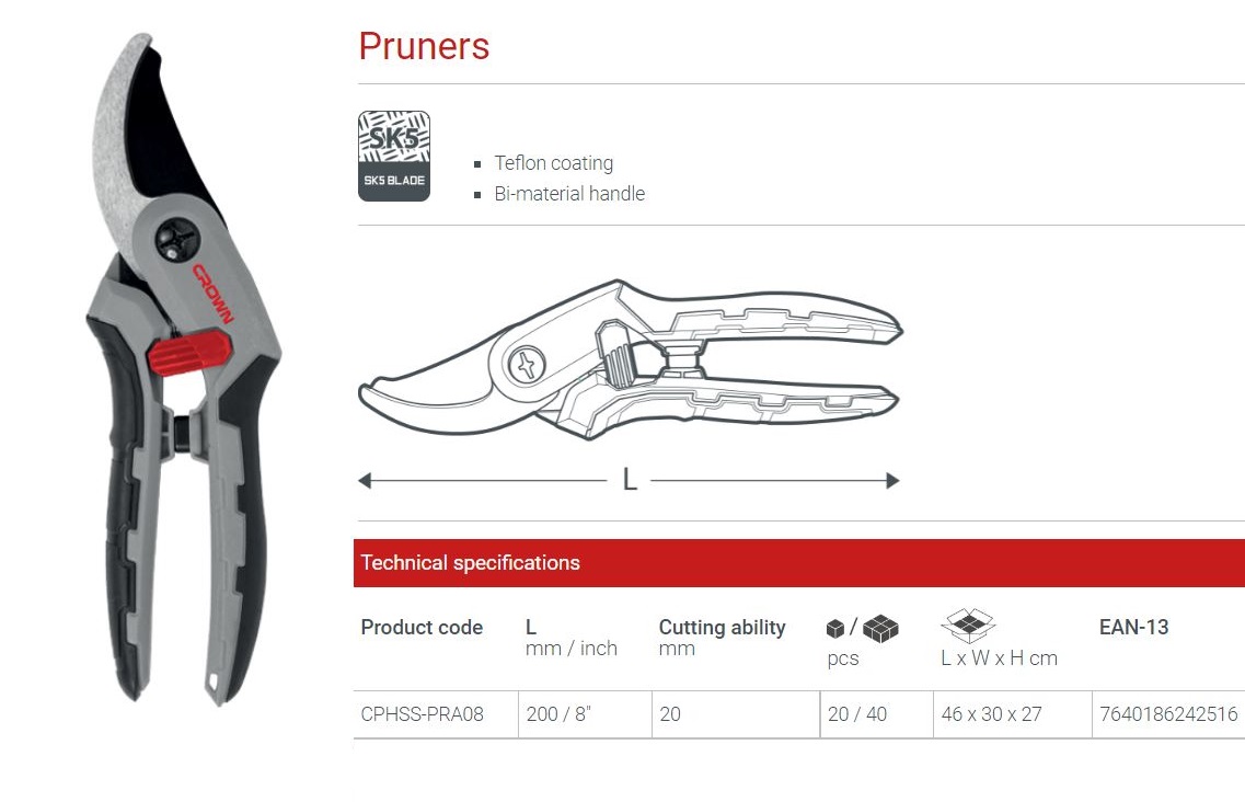 CROWN Professional Pruner, 220mm; CPHSS-PRA08_img_4