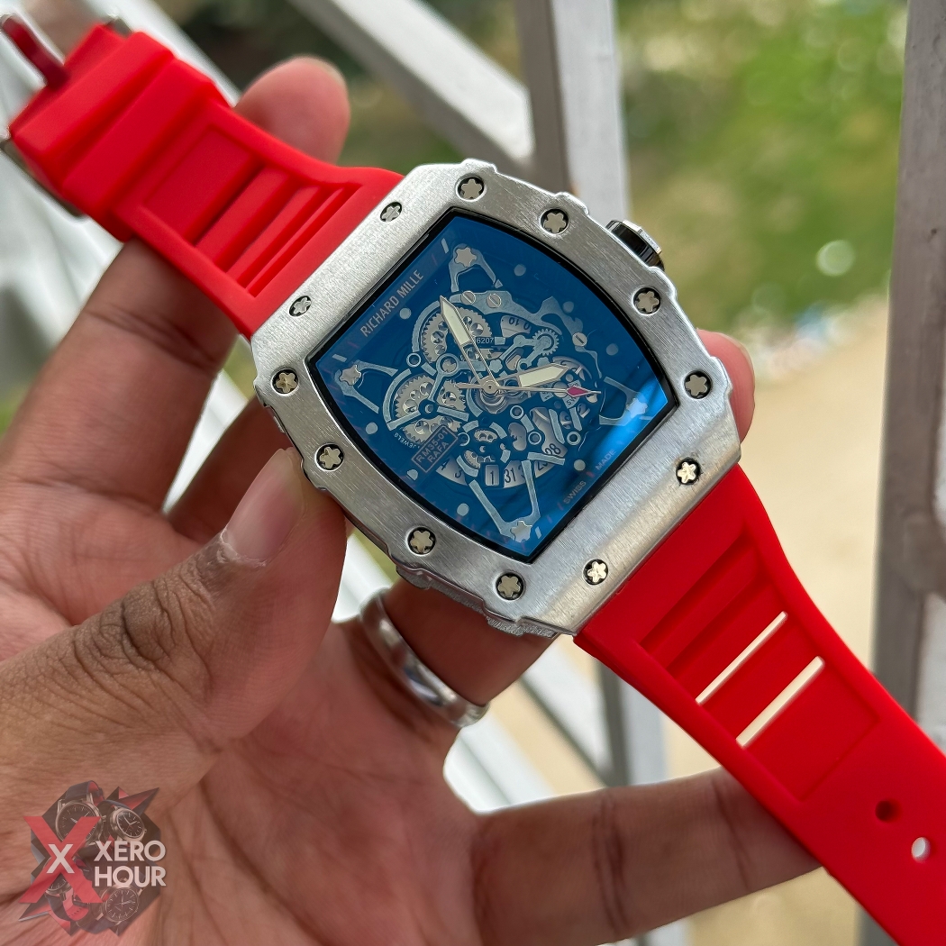 RM SS Body SIlicon Strap | SS body Red Strap