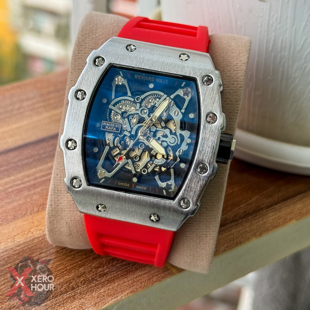 RM SS Body SIlicon Strap | SS body Red Strap_img_5