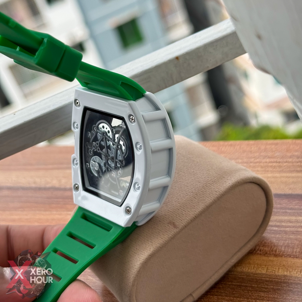 Richard Mille Buba Edition | White dial Green Strap silicon_img_5