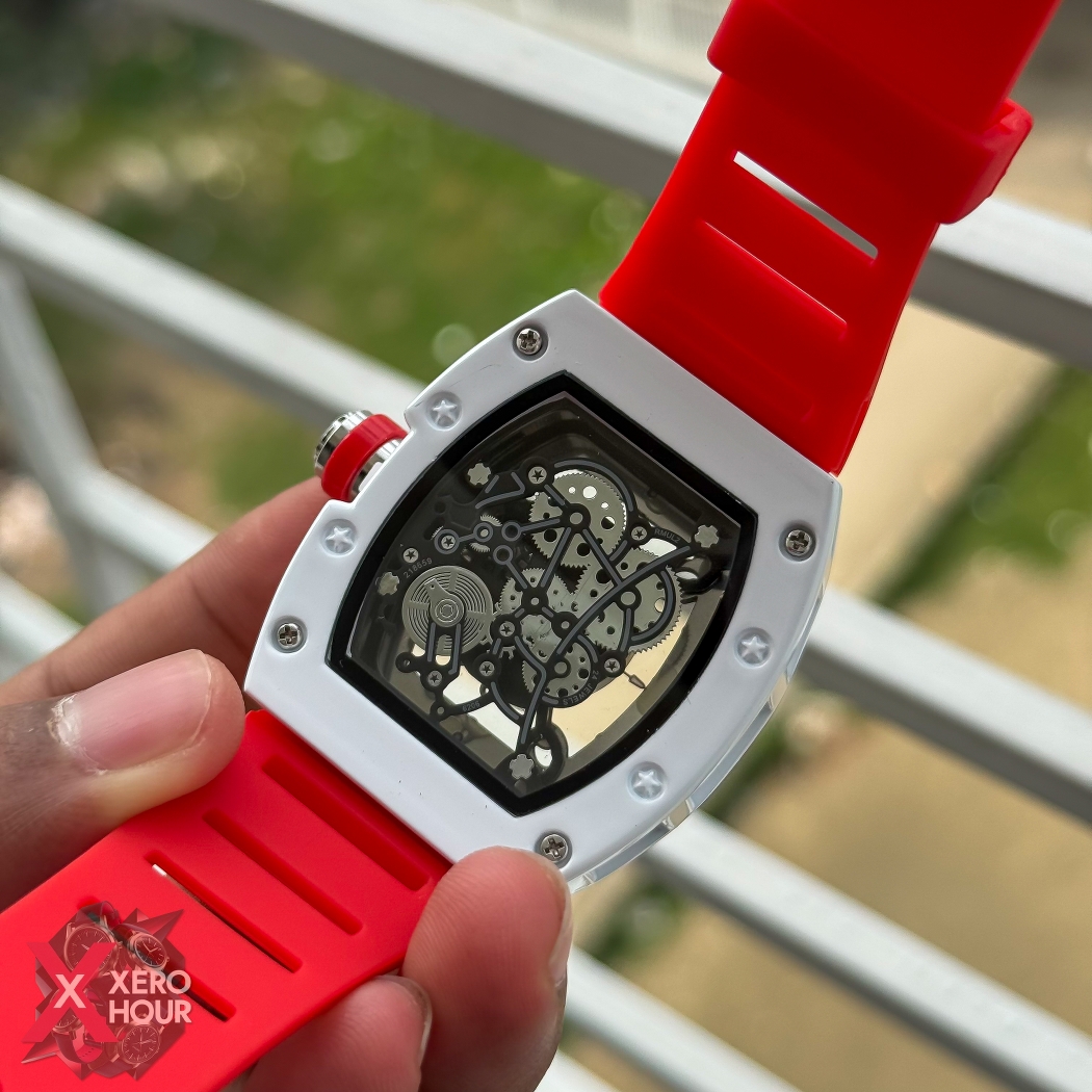 Richard Mille Buba Edition | White Dial Red Strap silicon_img_4