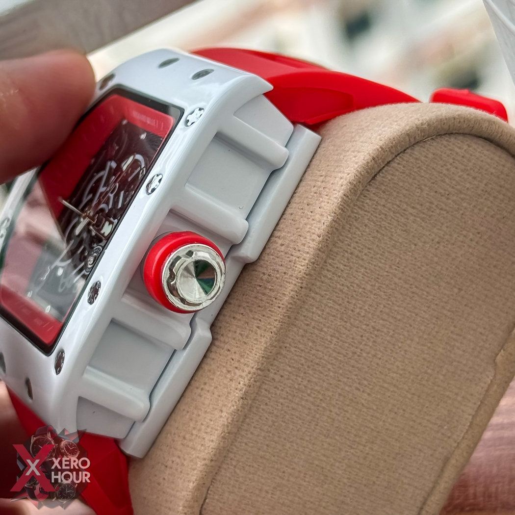 Richard Mille Buba Edition | White Dial Red Strap silicon_img_7