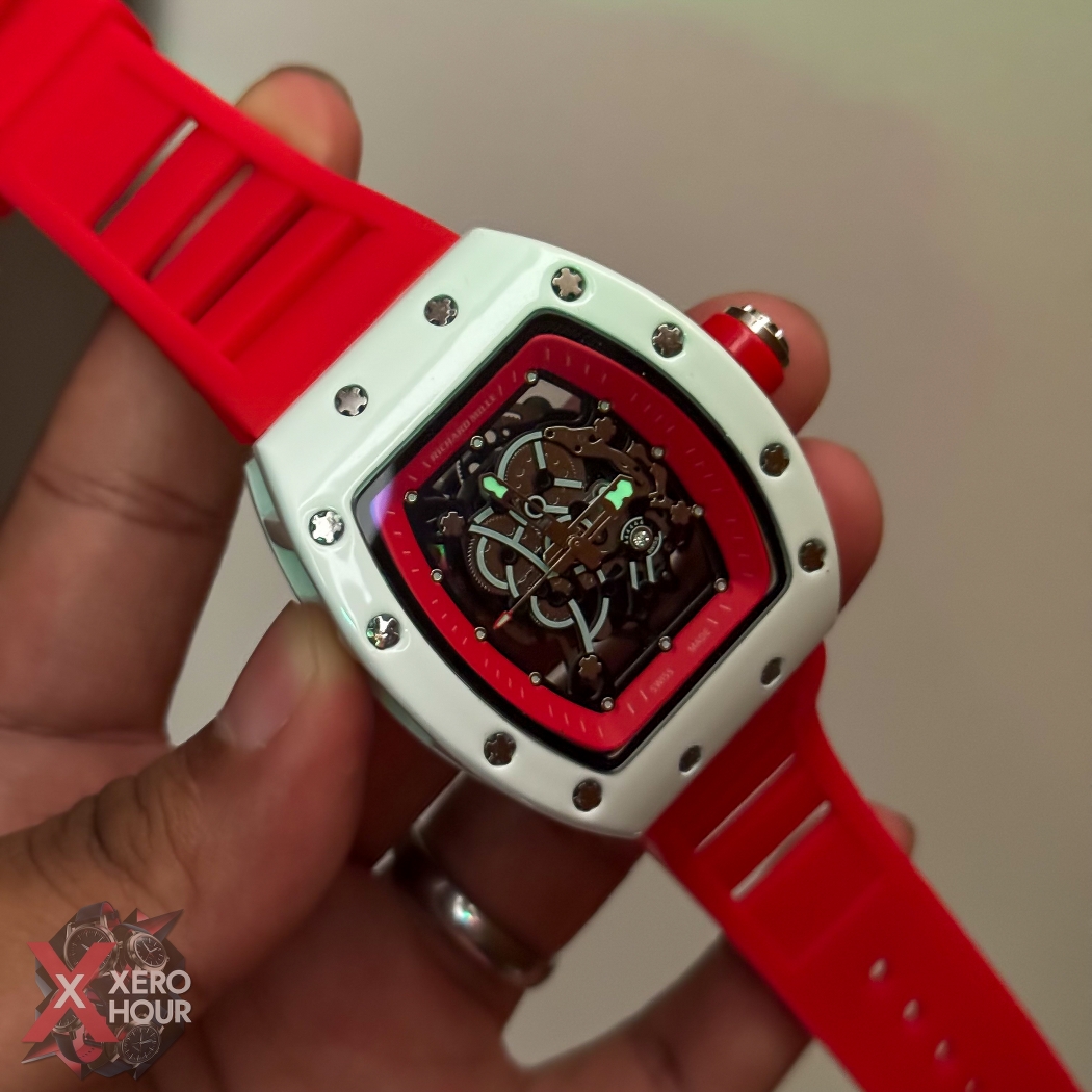 Richard Mille Buba Edition | White Dial Red Strap silicon_img_8