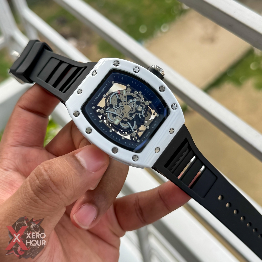 Richard Mille Buba Edition | White Dial Black strap silicon