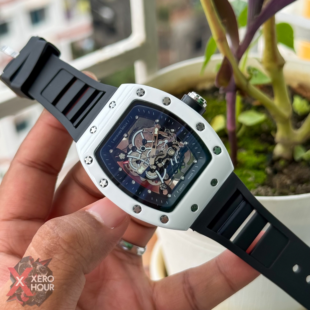 Richard Mille Buba Edition | White Dial Black strap silicon_img_4