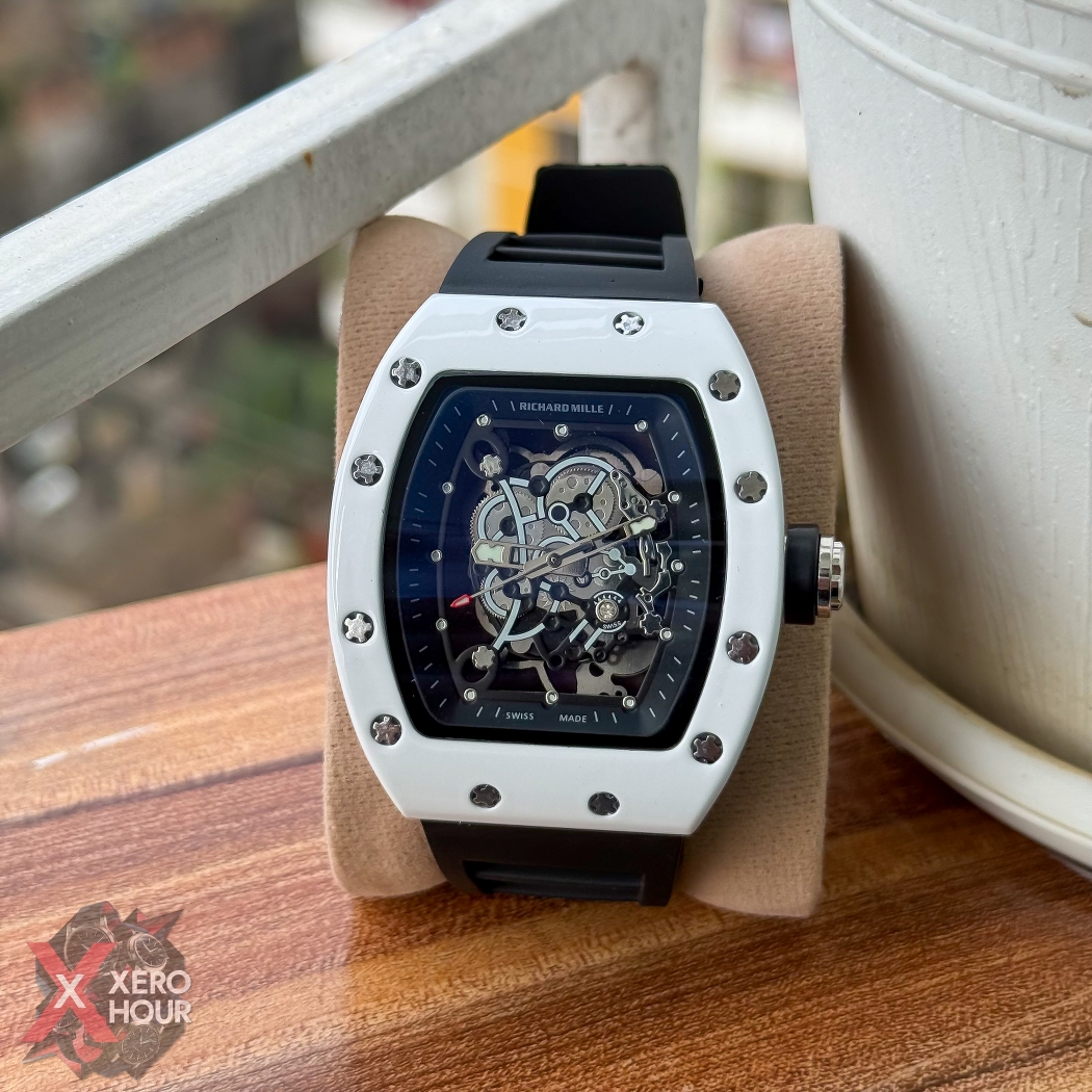 Richard Mille Buba Edition | White Dial Black strap silicon_img_5