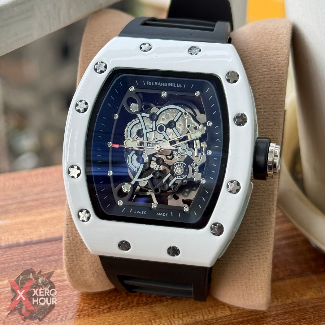 Richard Mille Buba Edition | White Dial Black strap silicon_img_6