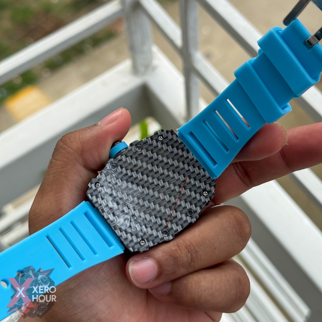 Richard Mille Carbon Edition | Black Dial  Sky Blue Silicon strap_img_3