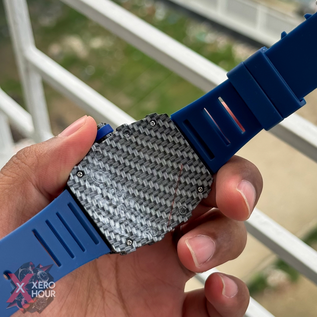Richard Mille Carbon Edition | Black Dial  Deep Blue Silicon strap_img_2