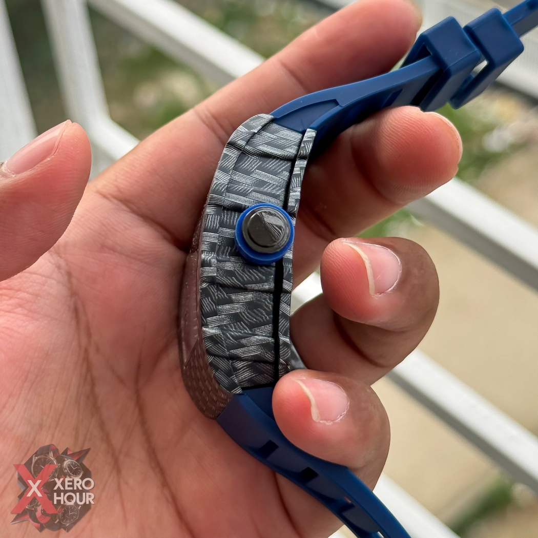 Richard Mille Carbon Edition | Black Dial  Deep Blue Silicon strap_img_3