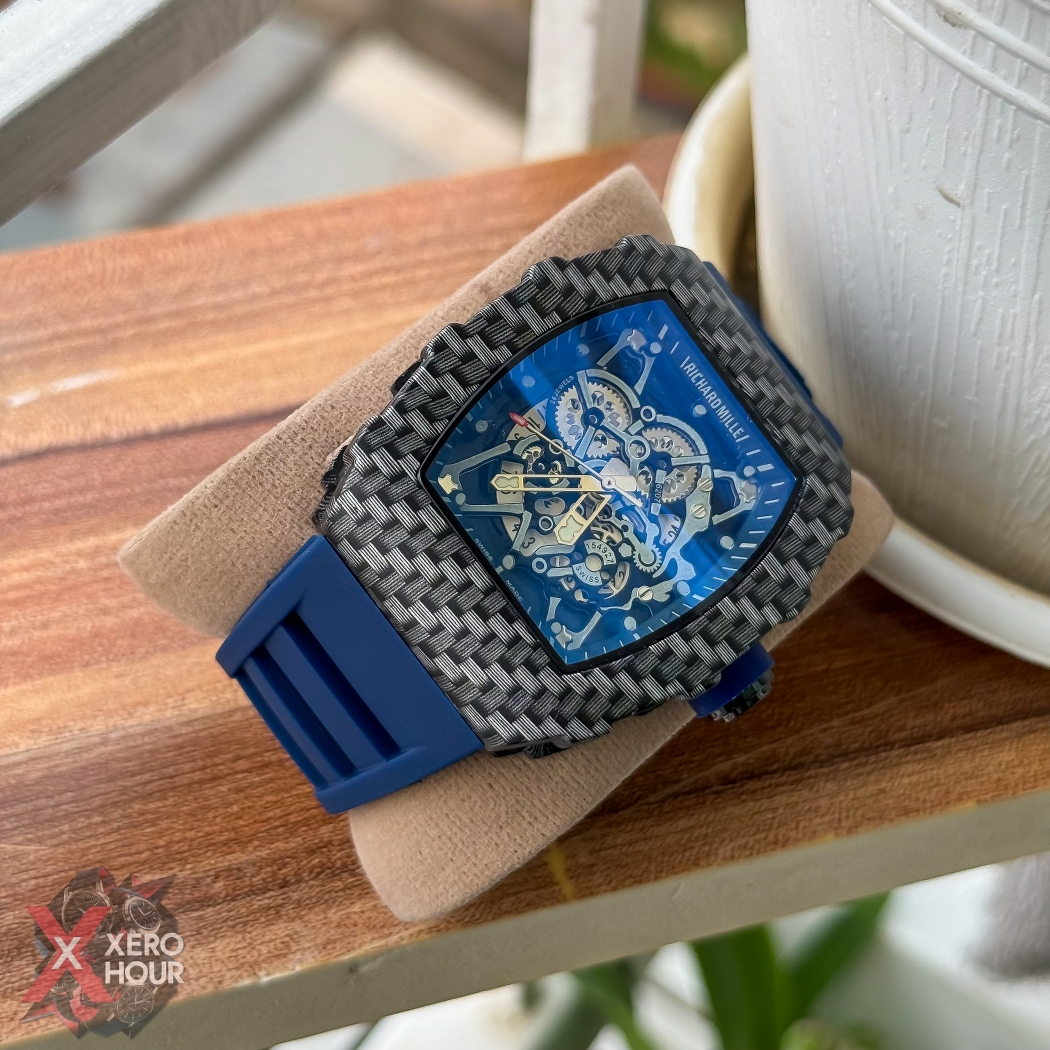 Richard Mille Carbon Edition | Black Dial  Deep Blue Silicon strap_img_5