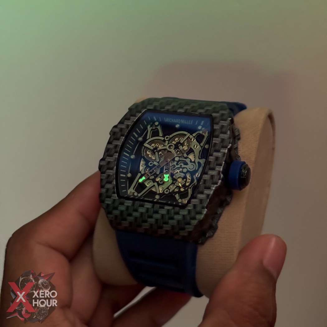 Richard Mille Carbon Edition | Black Dial  Deep Blue Silicon strap_img_6