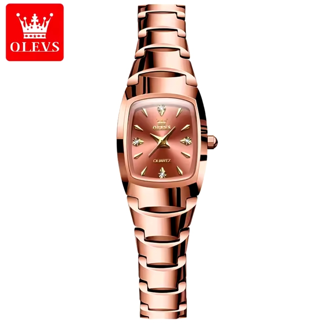 OLEVS 7006 Ladies Chain Watch- Coffee Dial- Coffee Bezel- Coffee Chain- TF Code OL921CF_img_0