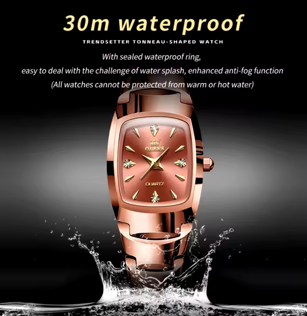 OLEVS 7006 Ladies Chain Watch- Coffee Dial- Coffee Bezel- Coffee Chain- TF Code OL921CF_img_5