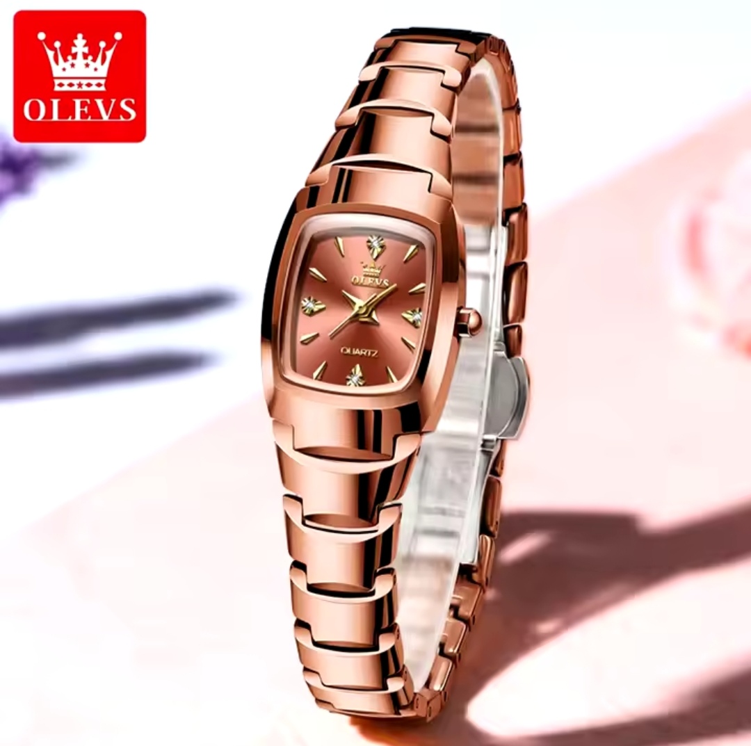 OLEVS 7006 Ladies Chain Watch- Coffee Dial- Coffee Bezel- Coffee Chain- TF Code OL921CF_img_8