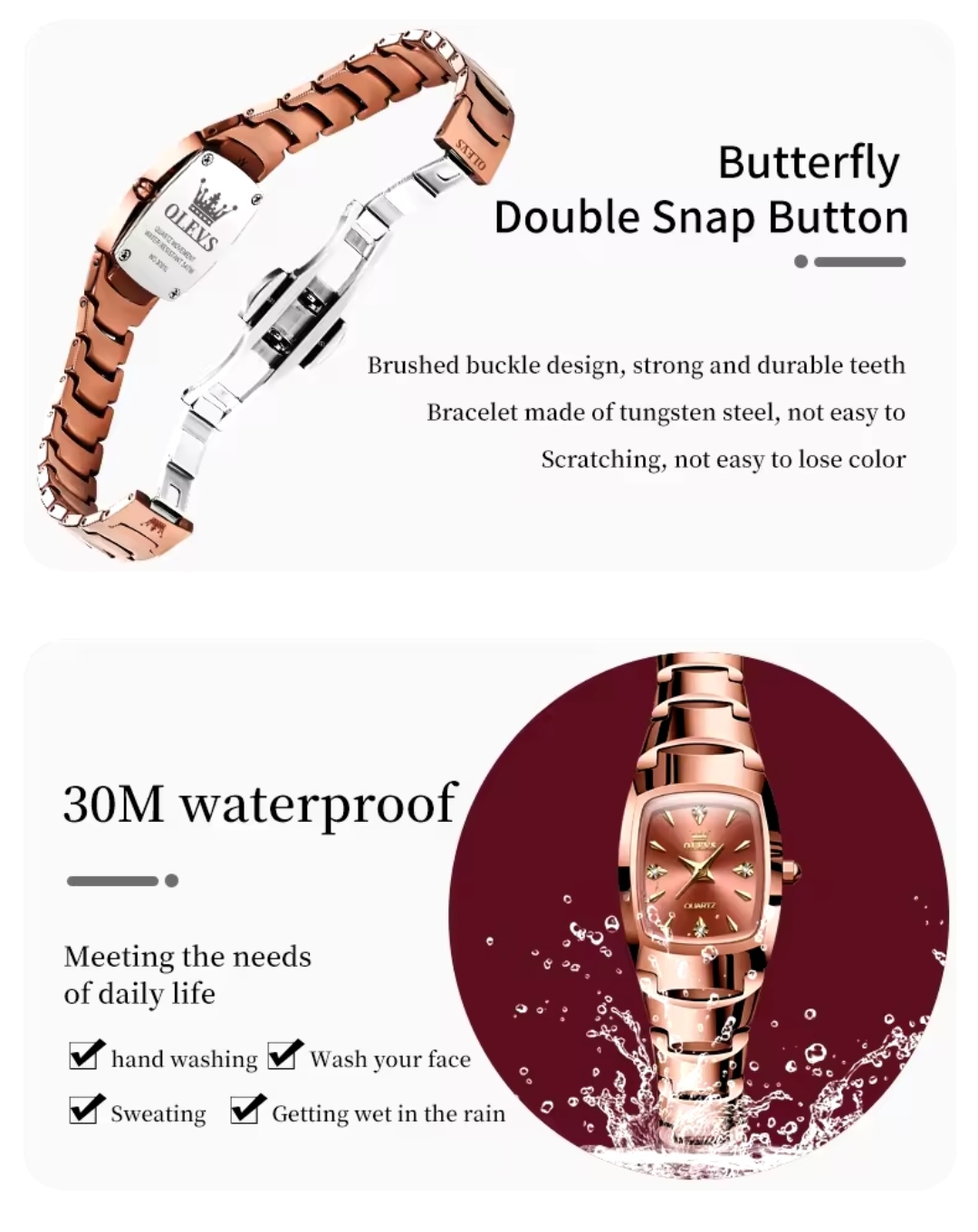 OLEVS 7006 Ladies Chain Watch- Coffee Dial- Coffee Bezel- Coffee Chain- TF Code OL921CF_img_9