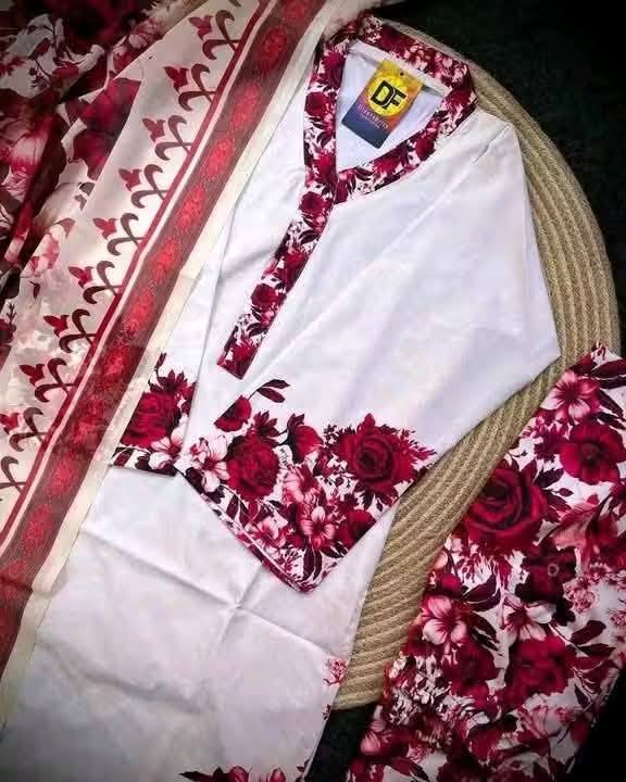 Floral Pakistani inspired 3pcs - Image 4