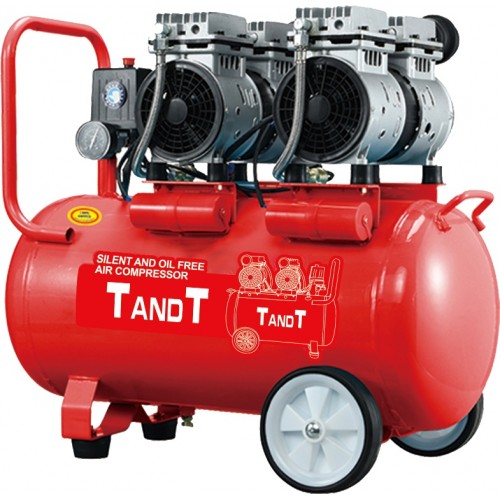 TANDT TT2550S 50L Oil free Air Compressor, Silent Air Compressor, 1200w, 7bar, Model: TT2550S