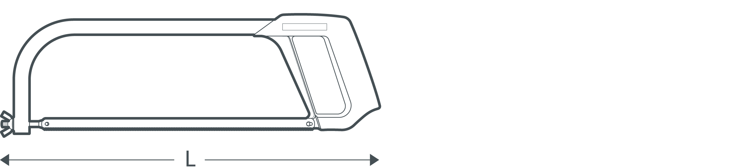 CROWN 12" Professional Hack saw, 24T, Carbon steel, 300mm; CPHSH-FXA12_img_1