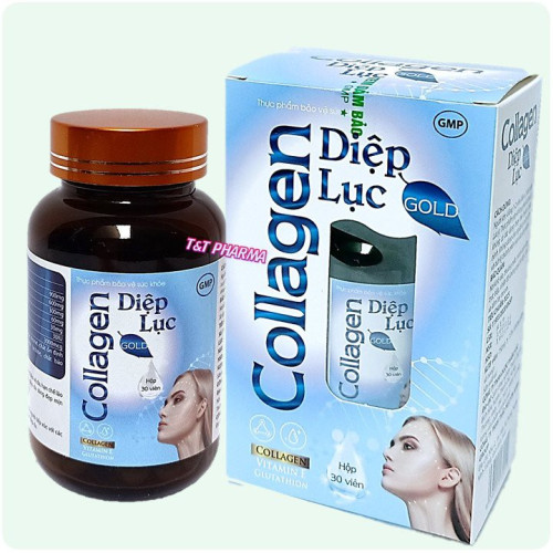 Ca.llagen Gold Chlorophyll Pills - help keep fit, beautiful skin, improve health - Box of 30 pills - Dark blue_img_0