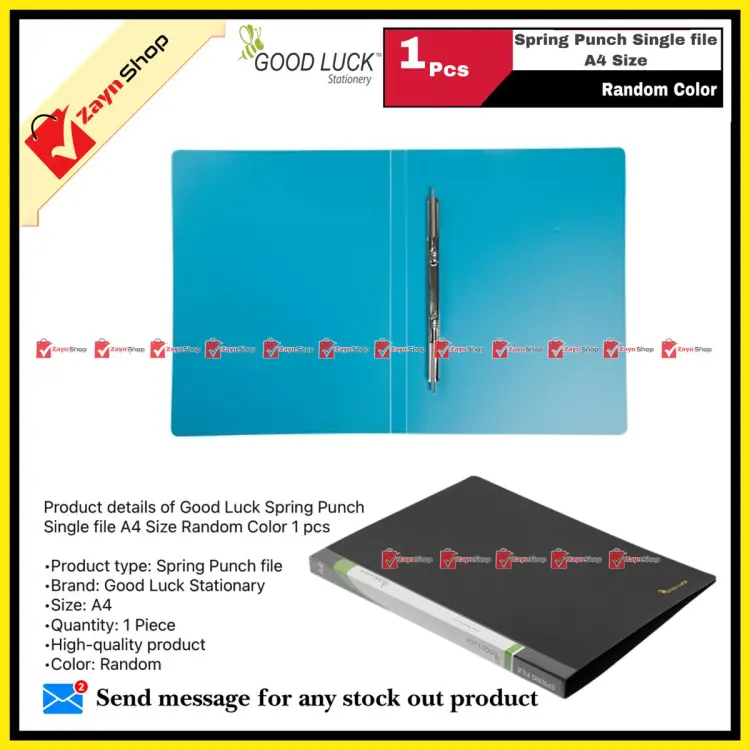 Good Luck Spring Punch Single file A4 Size Random Color 1 pcs_img_0