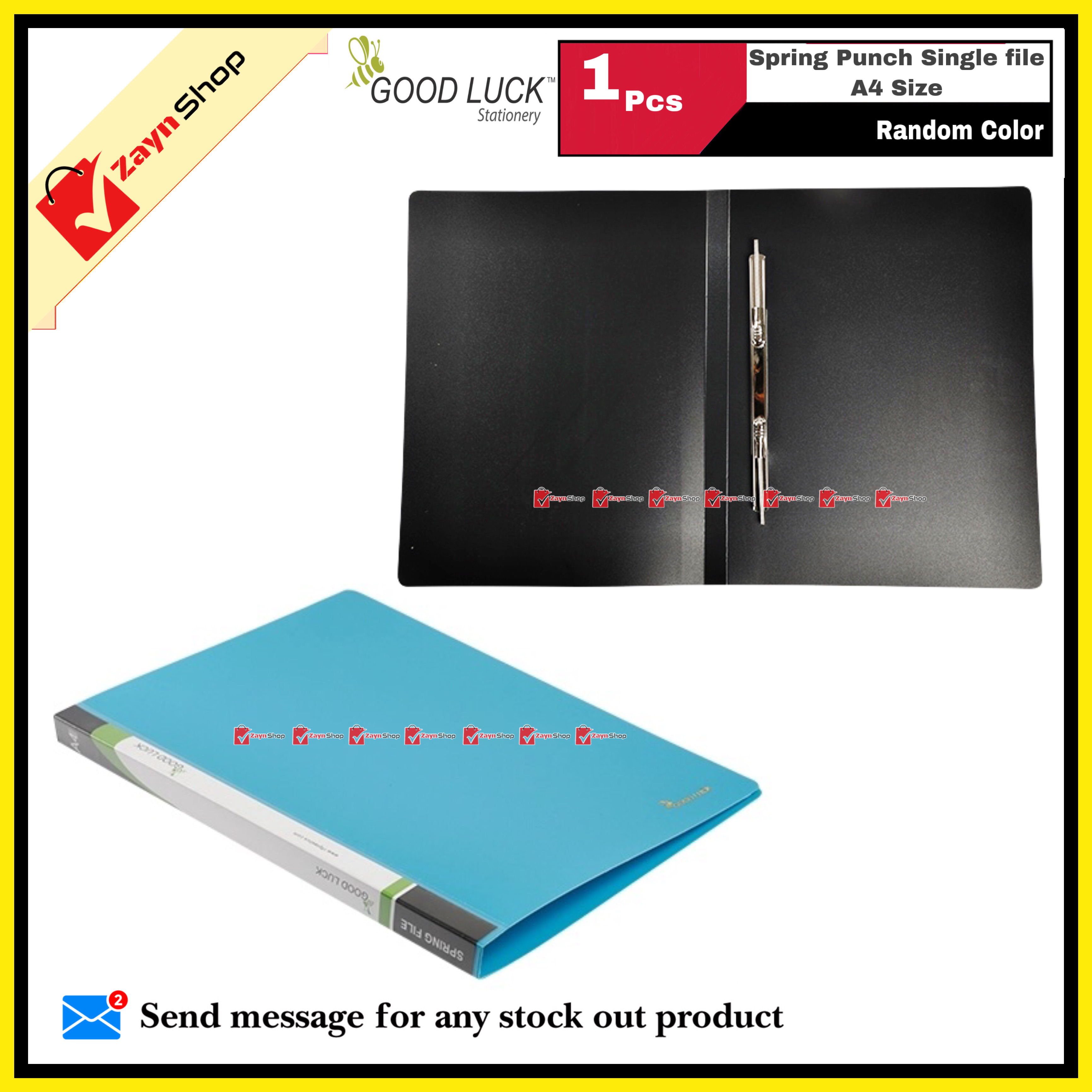 Good Luck Spring Punch Single file A4 Size Random Color 1 pcs_img_1