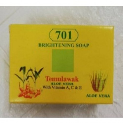 Aloe Vrea Dark Black Skin Lightening Temulawak Whitening Soap VitaminA C & E Face Body Skin Bath Soap (CHINA)_img_0