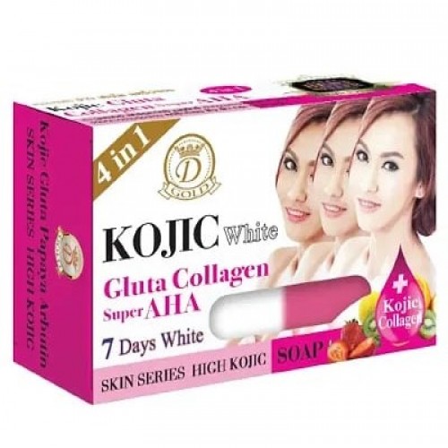D-Ne Nano Kojic White Gluta Collagen Super AHA Soap 160gm (THAILAND)_img_0