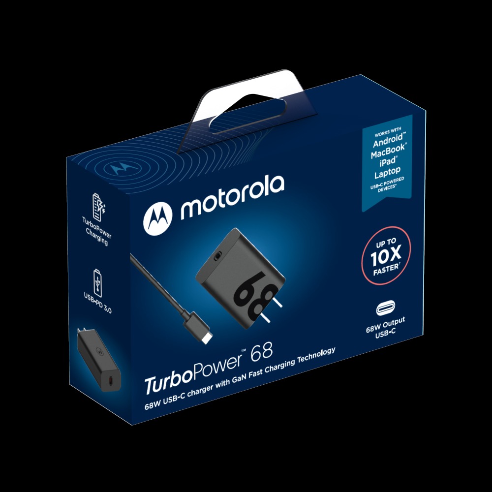Motorola TurboPower™ 68W Wall Charger with 6.5 Amp USB-C Cable Charger 68W Charger