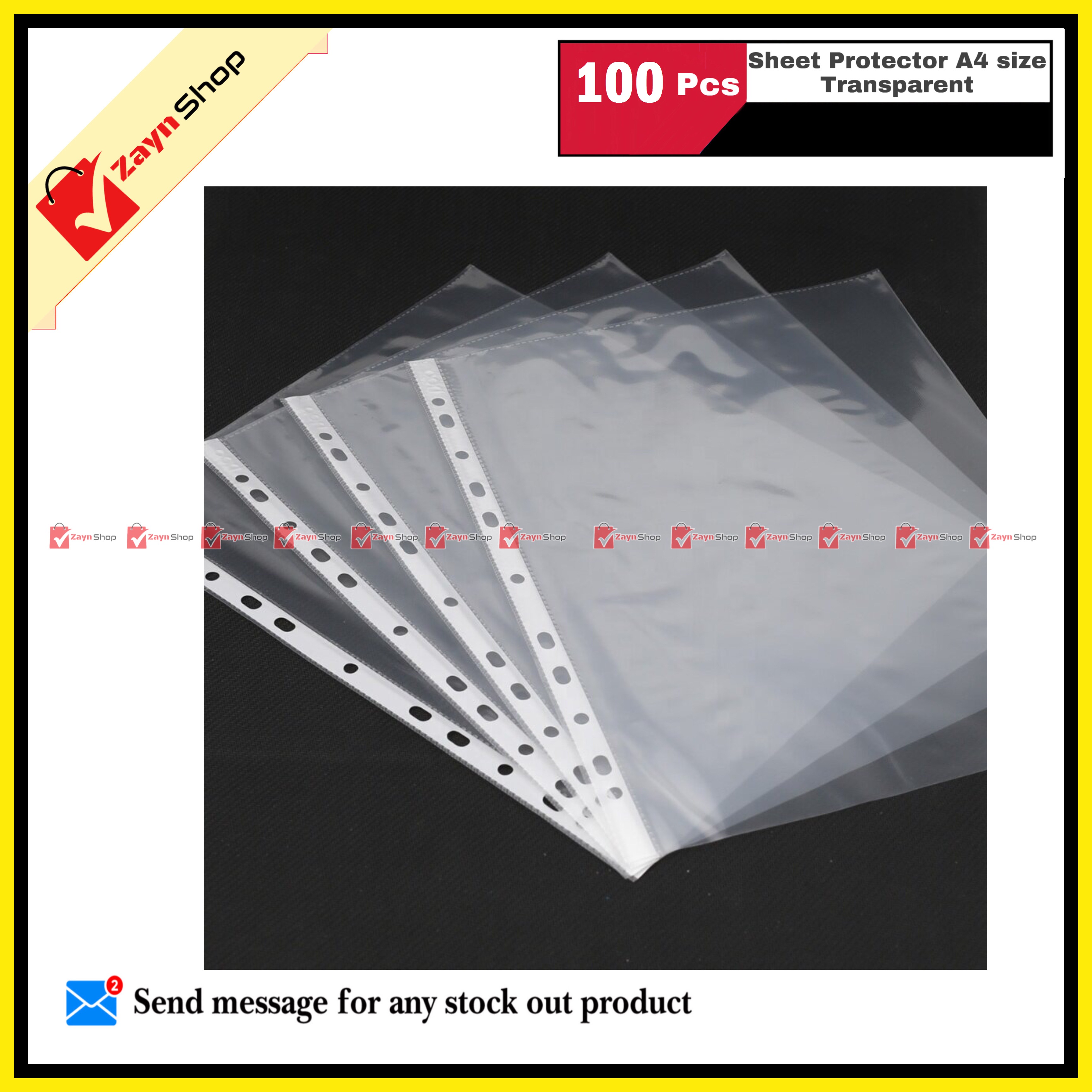 Sheet Protector A4 size Transparent 100 pcs Bundle_img_0