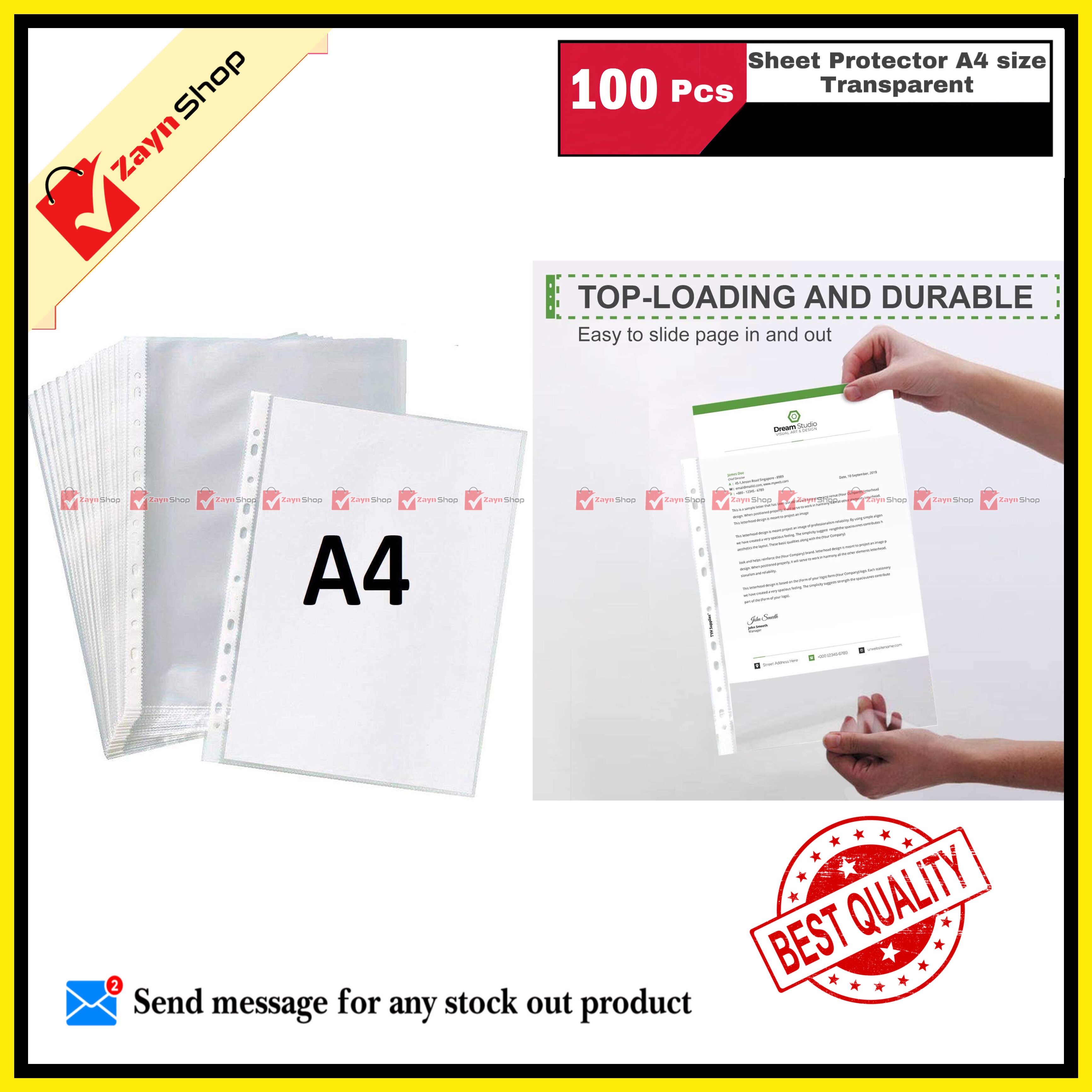 Sheet Protector A4 size Transparent 100 pcs Bundle_img_1