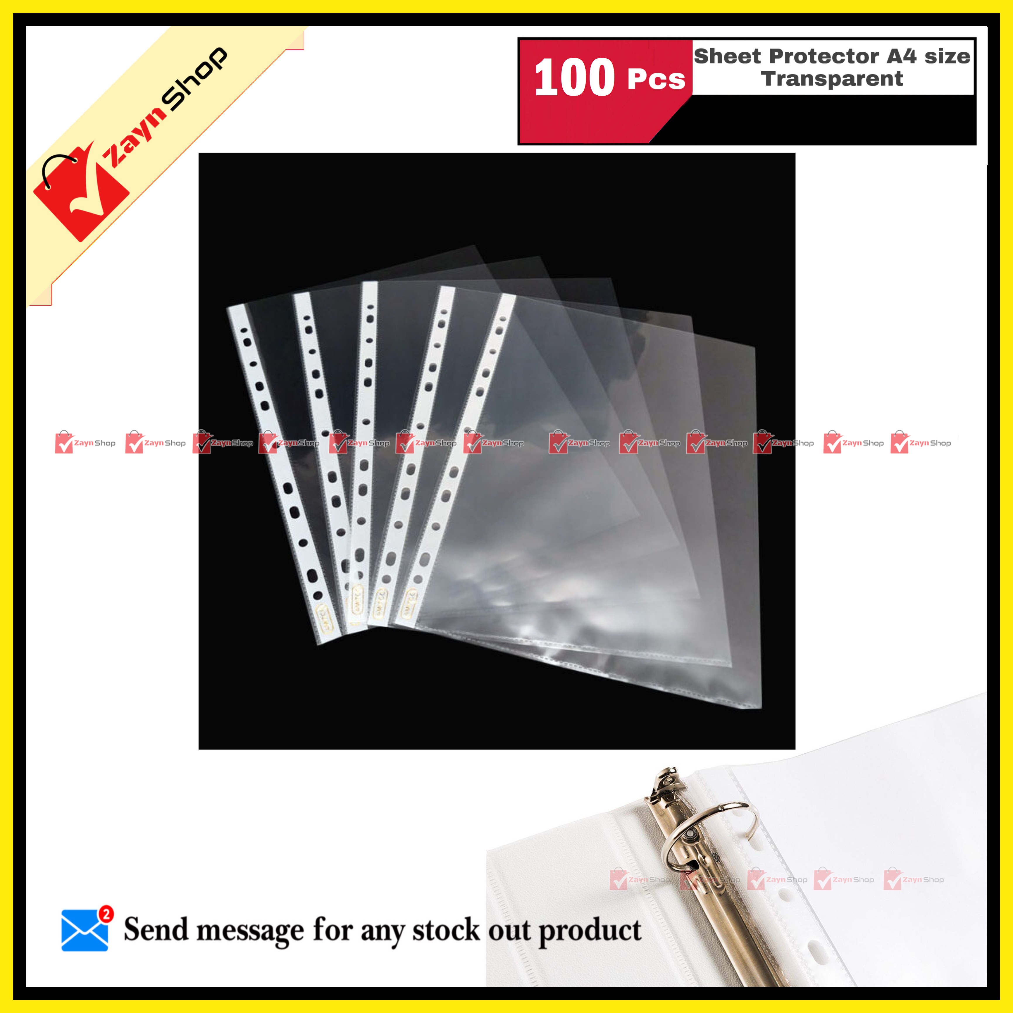 Sheet Protector A4 size Transparent 100 pcs Bundle_img_3