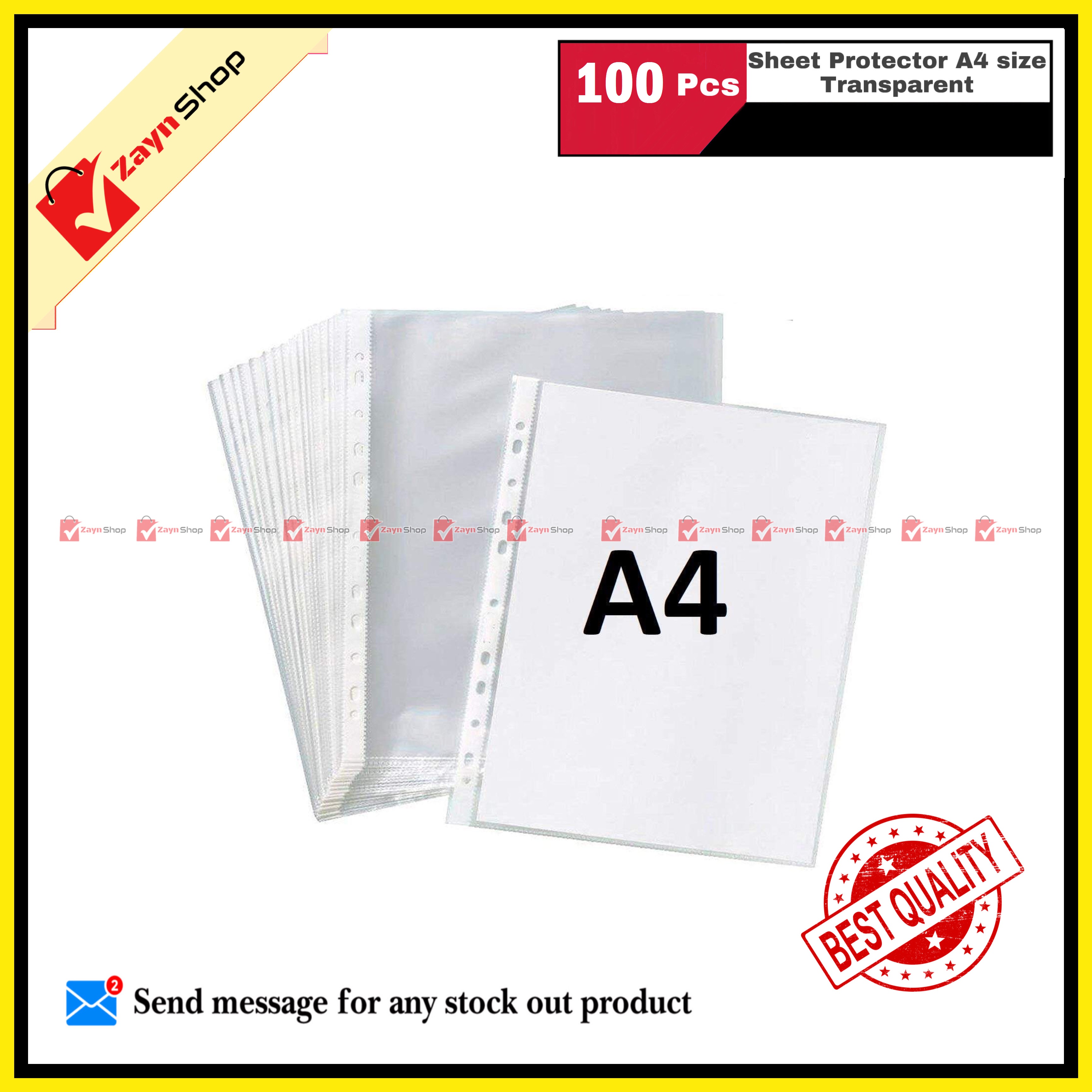 Sheet Protector A4 size Transparent 100 pcs Bundle_img_5