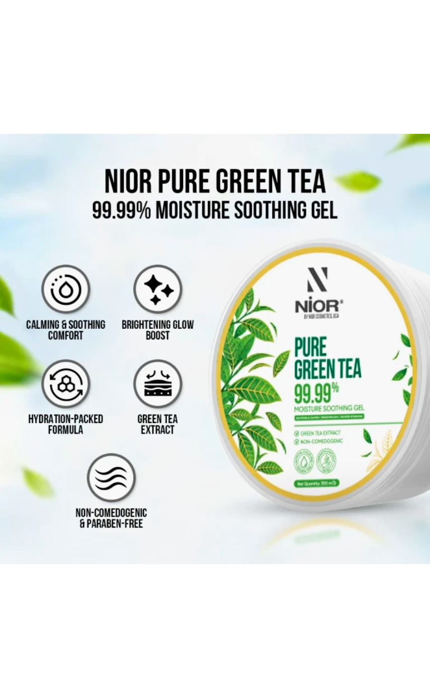 Nior Pure Green Tea 99.99% Moisture Soothing Gel 300ml - Image 2