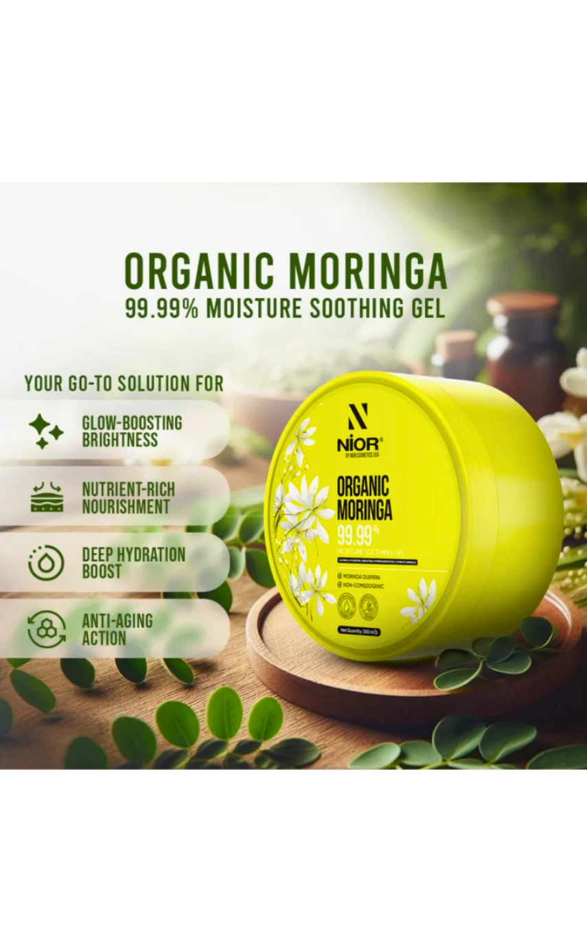 Nior Organic Moringa 99.99% Moisture Soothing Gel 300ml - Image 2