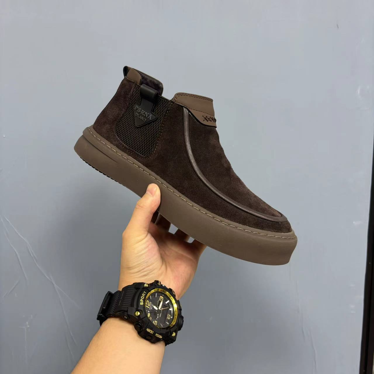 Cowhide slip-on casual suede shoes_img_4