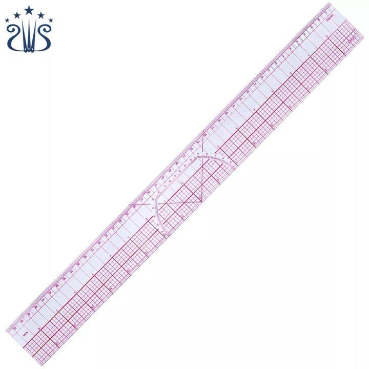 High Quality Metric Scale 45cm/18inch Clear Scale Soft Plastic Straight Grid Ruler