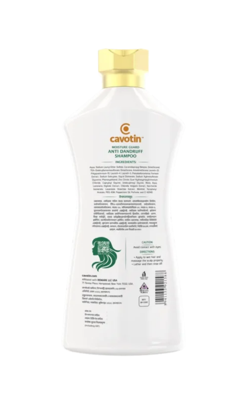 Cavotin Moisture-Guard Anti-dandruff Shampoo 250ml - Image 4