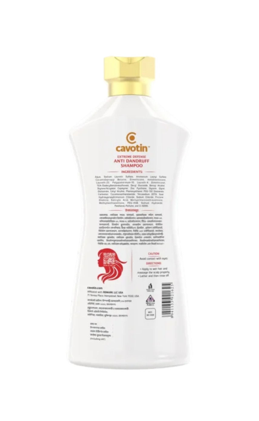 Cavotin Extreme Defense Anti-dandruff Shampoo 250ml - Image 4