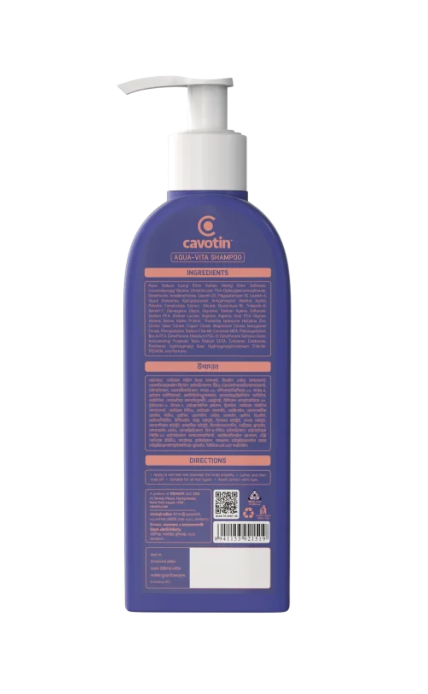 Cavotin Aqua-Vita Shampoo 250ml - Image 6