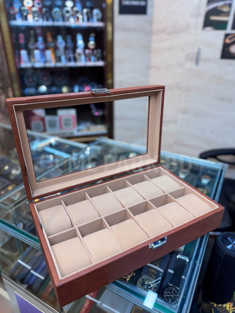 12 Set Leatehr Watch organizer box - Brown Color_img_1