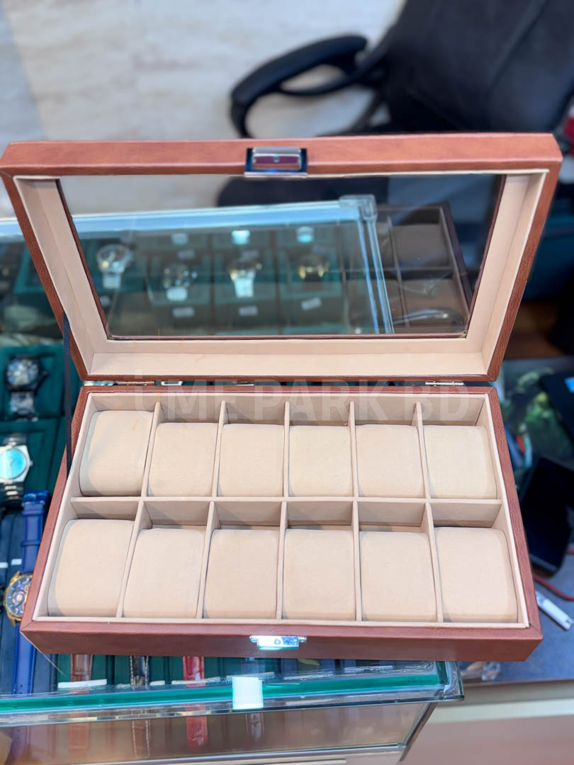 12 Set Leatehr Watch organizer box - Brown Color_img_5