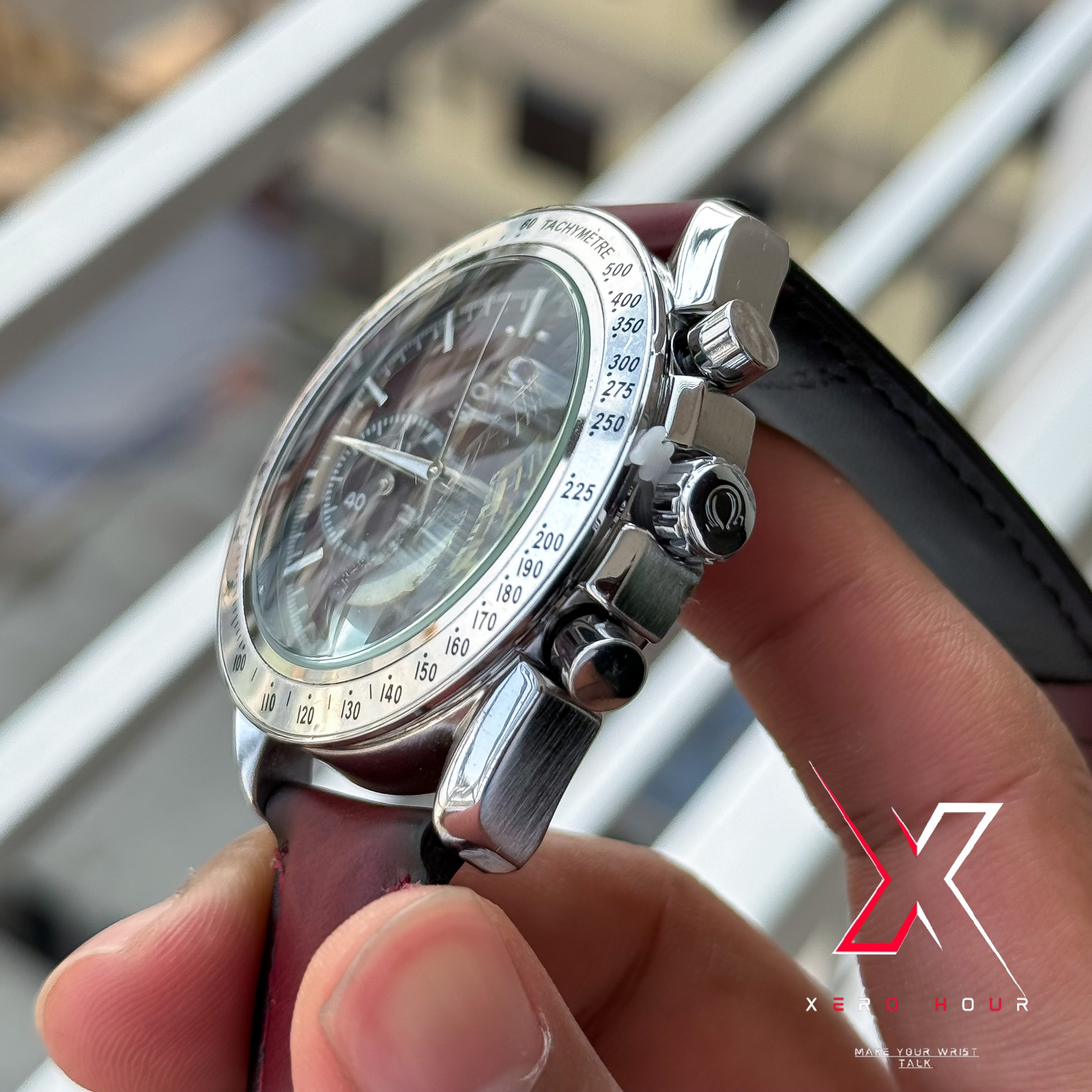 Omega Speedmaster | 57 Cherry Red Belt | Burgandy Dial | AA Grade_img_3