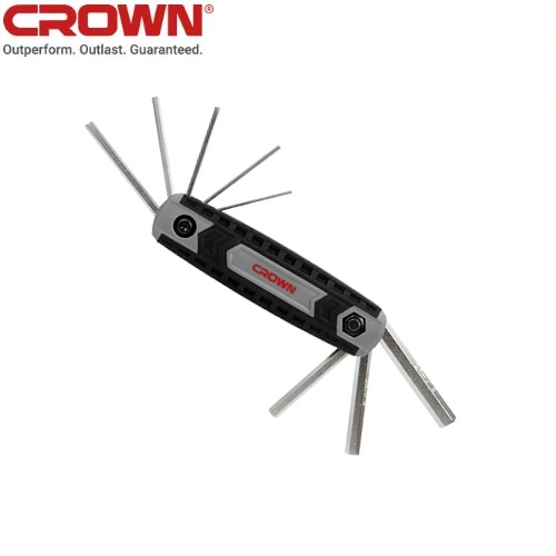 CROWN Professional 8pcs Foldable Hex key set, CR-V, 8pcs; CPHOF-HMAX08