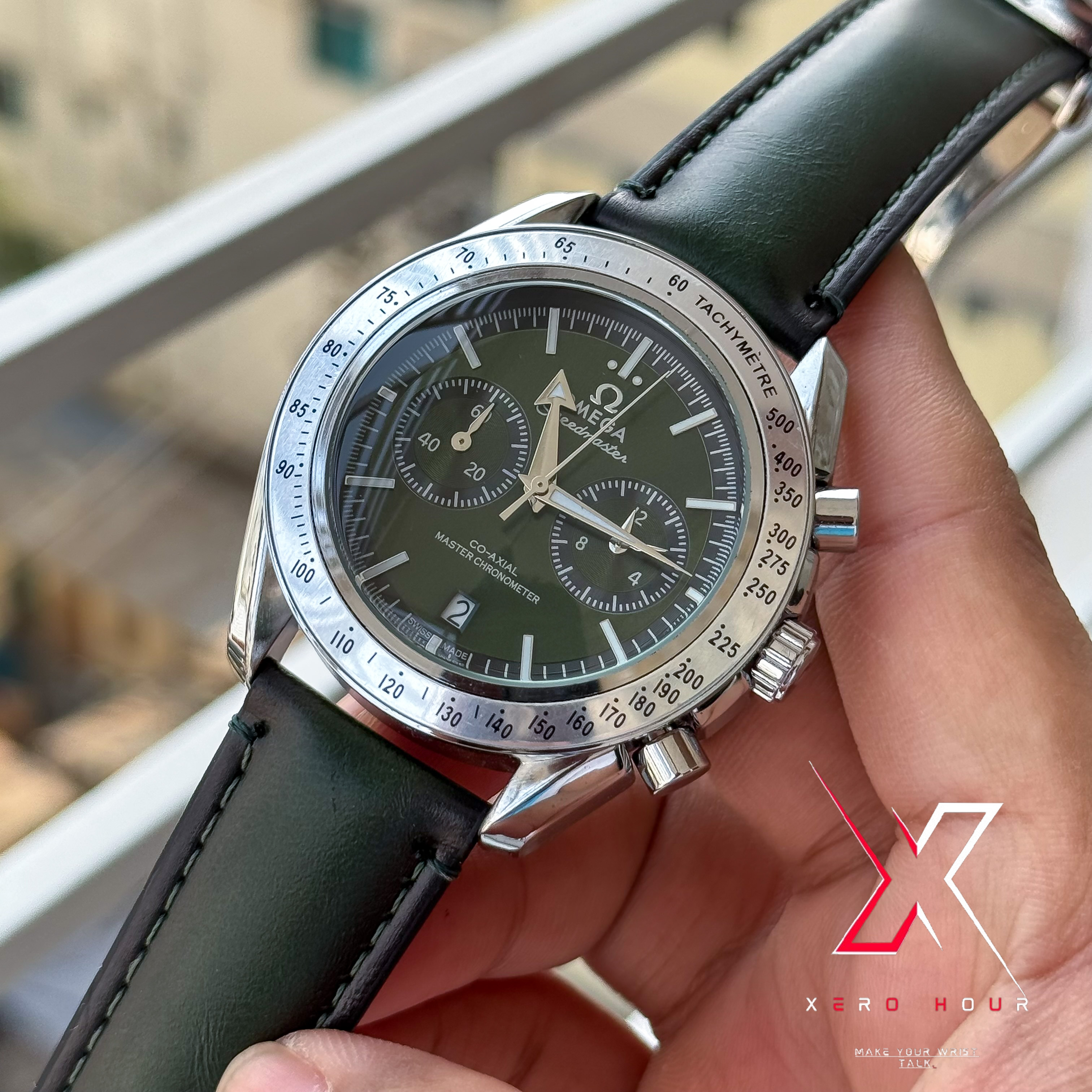 Omega Speedmaster | 57 Dark Green Belt | Green Dial | AA Grade