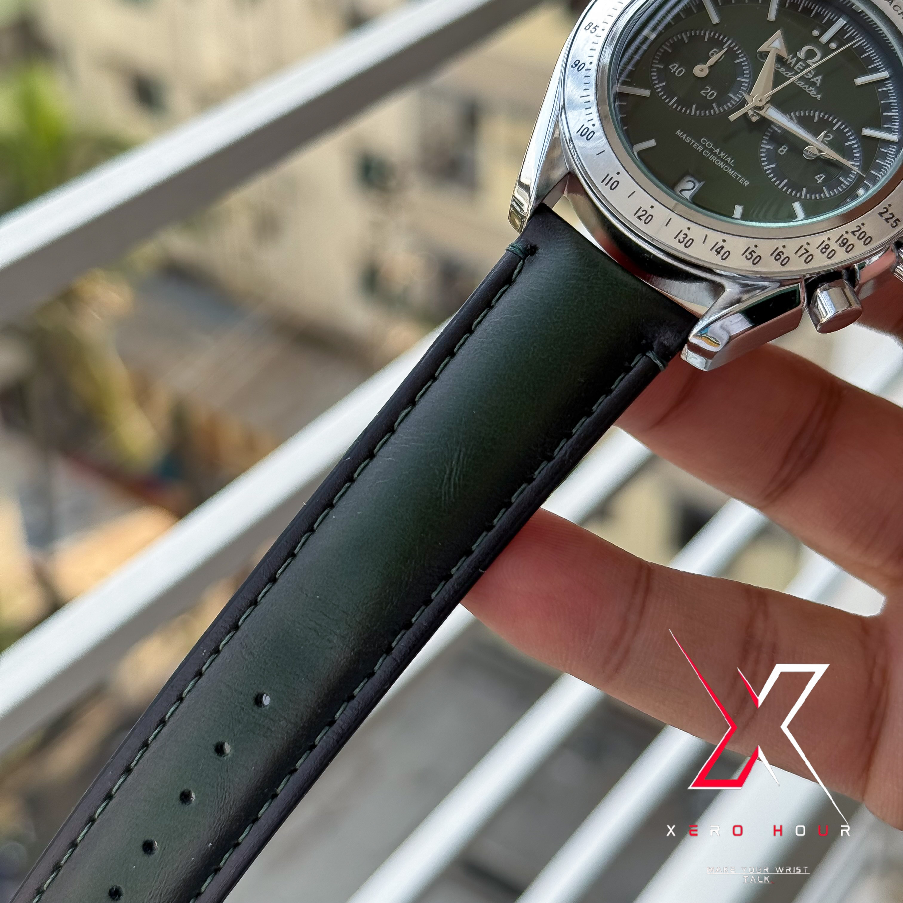 Omega Speedmaster | 57 Dark Green Belt | Green Dial | AA Grade_img_3