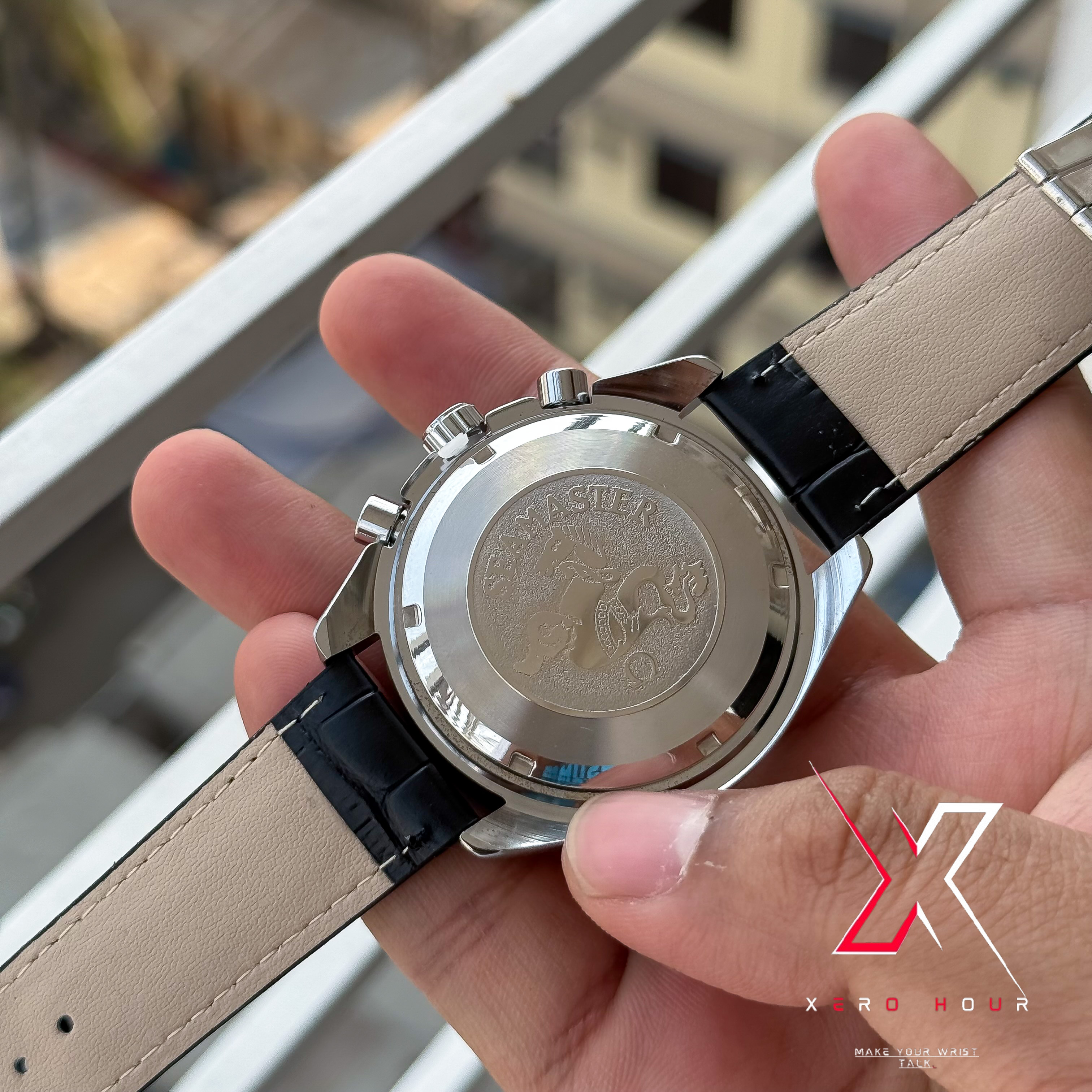 Omega Speedmaster | 57 Chrocodile Black Belt | Black Dial | AA Grade_img_1