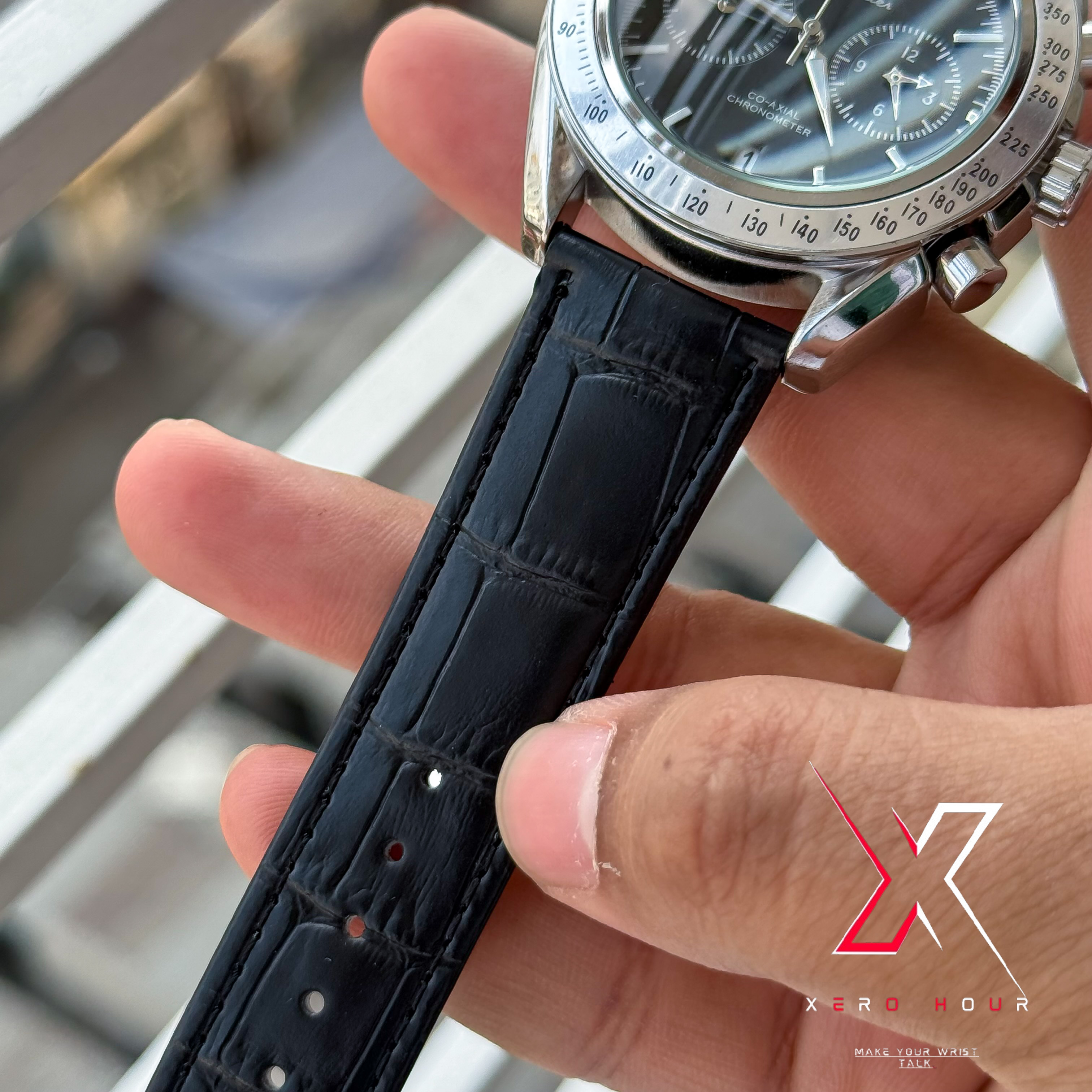 Omega Speedmaster | 57 Chrocodile Black Belt | Black Dial | AA Grade_img_2