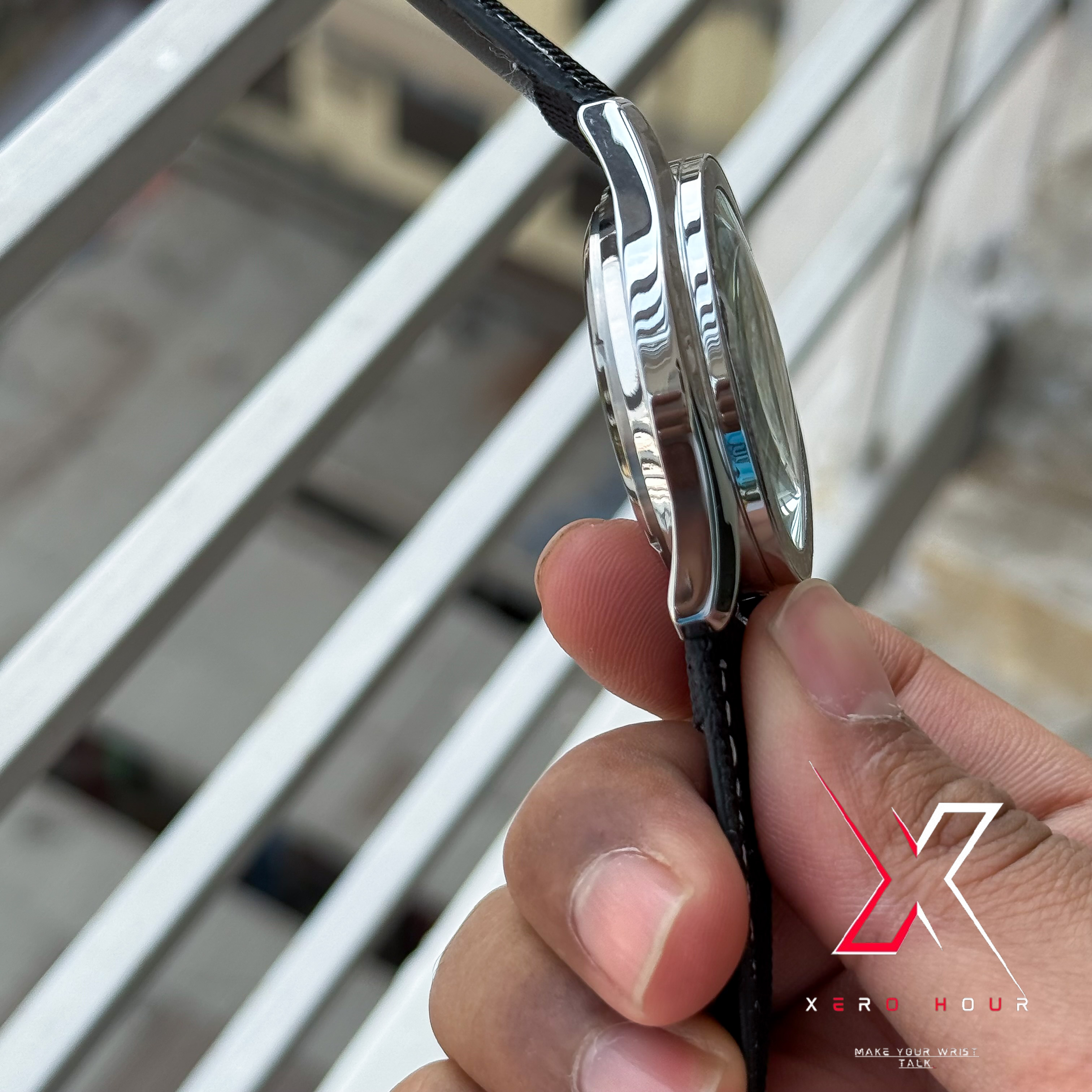 Omega Speedmaster | "Silver Snoopy" 50th Anniversary | Black Shade | Black Denim stitch Belt_img_5