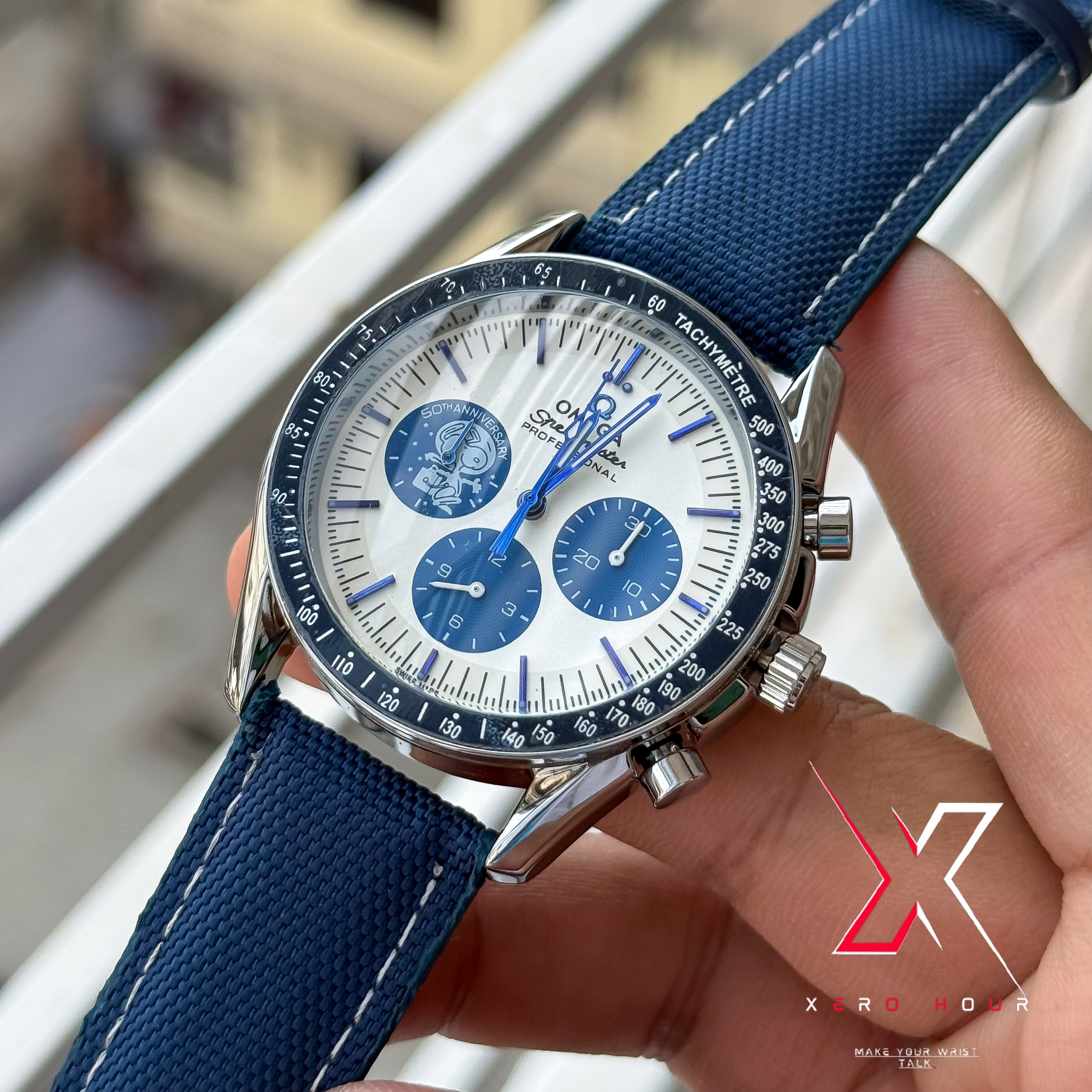 Omega Speedmaster | "Silver Snoopy" 50th Anniversary | Blue Demin Edition | AA Grade_img_4